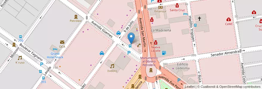 Mapa de ubicacion de Paseo Aníbal Forcada en アルゼンチン, サンタクルス州, チリ, Mercado De La Ciudad, Deseado, Caleta Olivia.