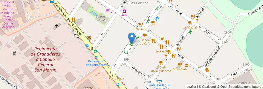Mapa de ubicacion de Paseo Arzoumanian, Palermo en Argentinië, Ciudad Autónoma De Buenos Aires, Buenos Aires, Comuna 14.