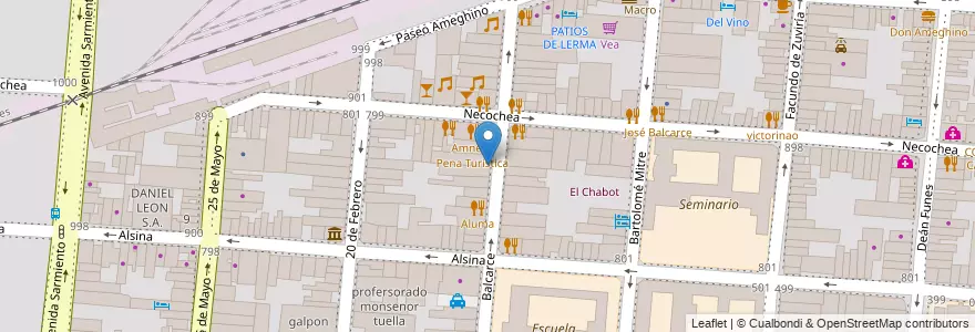 Mapa de ubicacion de Paseo Balcarse;La Vieja Estación en 阿根廷, Salta, Capital, Municipio De Salta, Salta.
