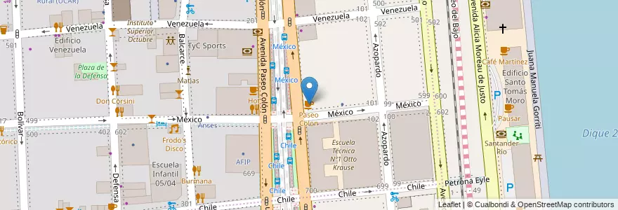 Mapa de ubicacion de Paseo Colon, Montserrat en Аргентина, Буэнос-Айрес, Comuna 1, Буэнос-Айрес.