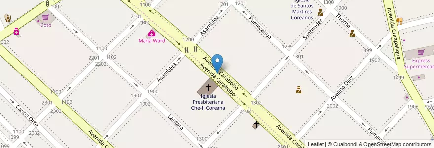 Mapa de ubicacion de Paseo Comisario General Juan Ángel Pirker, Parque Chacabuco en Argentine, Ciudad Autónoma De Buenos Aires, Comuna 7, Buenos Aires.