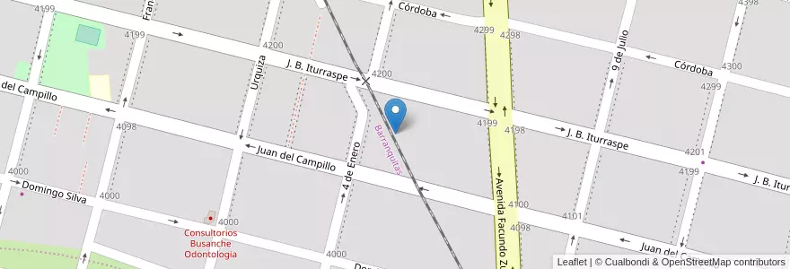 Mapa de ubicacion de Paseo de Las Colonias en アルゼンチン, サンタフェ州, Departamento La Capital, Santa Fe Capital, Santa Fe.