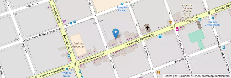 Mapa de ubicacion de Paseo de las Galaxias, Flores en Argentinië, Ciudad Autónoma De Buenos Aires, Comuna 7, Buenos Aires.