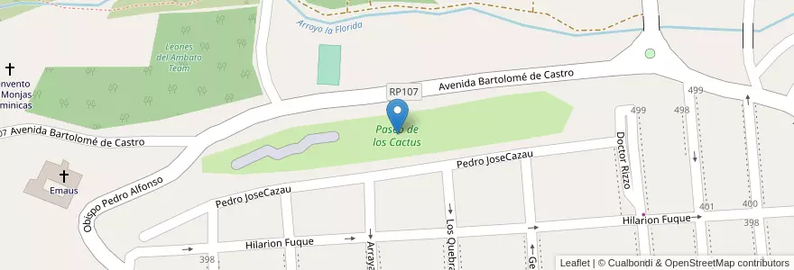 Mapa de ubicacion de Paseo de los Cactus en الأرجنتين, Catamarca, Departamento Capital, Municipio De San Fernando Del Valle De Catamarca, San Fernando Del Valle De Catamarca.