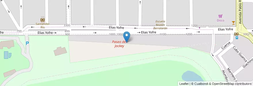 Mapa de ubicacion de Paseo del Jockey en 阿根廷, Córdoba, Departamento Capital, Pedanía Capital, Córdoba, Municipio De Córdoba.