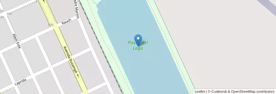 Mapa de ubicacion de Paseo del Lago en Arjantin, Buenos Aires, Partido De Salliqueló.