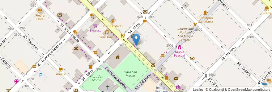 Mapa de ubicacion de Paseo Del Sol en アルゼンチン, ブエノスアイレス州, Partido De General San Martín, General San Martín, Villa Lynch.