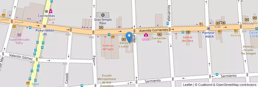 Mapa de ubicacion de Paseo Imperial, Balvanera en Arjantin, Ciudad Autónoma De Buenos Aires, Comuna 3, Buenos Aires.