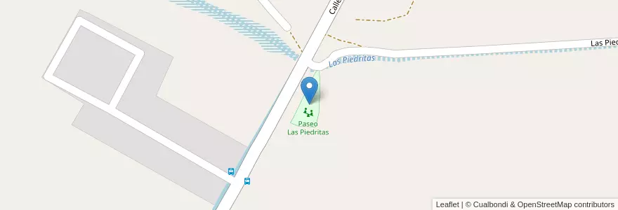 Mapa de ubicacion de Paseo Las Piedritas en Argentina, San Juan, Chile, Albardón.