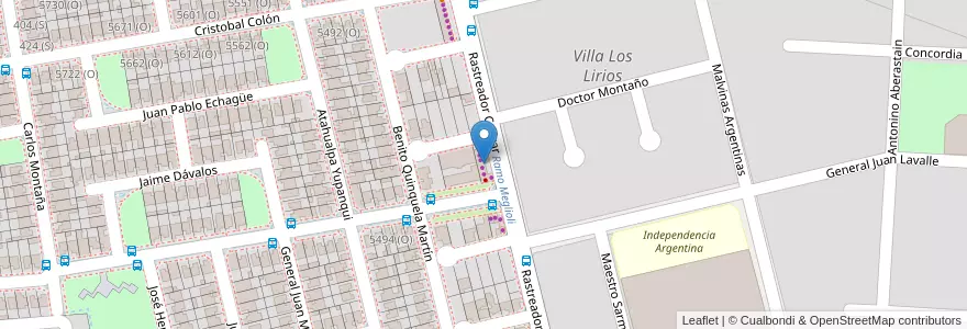 Mapa de ubicacion de Paseo Lavalle en アルゼンチン, サンフアン州, チリ, Rivadavia.