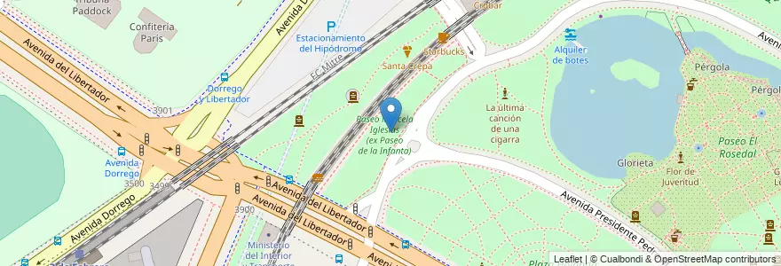 Mapa de ubicacion de Paseo Marcela Iglesias (ex Paseo de la Infanta), Palermo en 阿根廷, Ciudad Autónoma De Buenos Aires, 布宜诺斯艾利斯, Comuna 14.