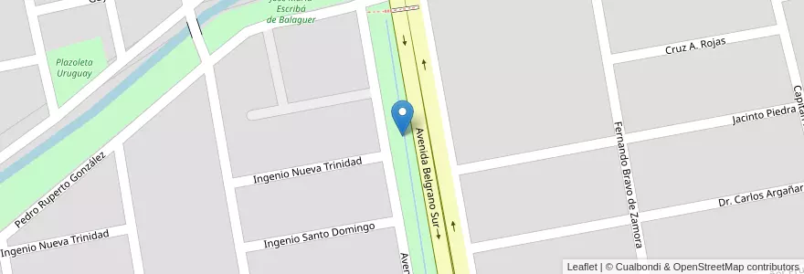 Mapa de ubicacion de Paseo Octavio Gauna en 아르헨티나, Santiago Del Estero, Departamento Capital, Santiago Del Estero.