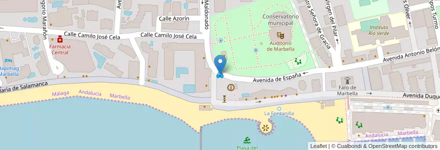 Mapa de ubicacion de Paseos en Calesa en Espanha, Andaluzia, Málaga, Costa Del Sol Occidental, Marbella.
