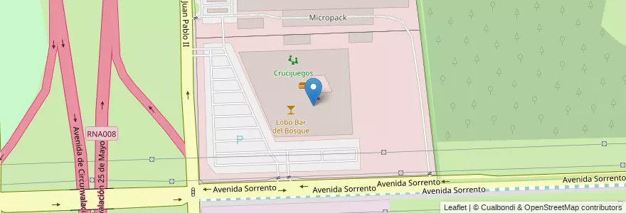 Mapa de ubicacion de Paso del Bosque en 阿根廷, Santa Fe, Departamento Rosario, Municipio De Rosario, 罗萨里奥.