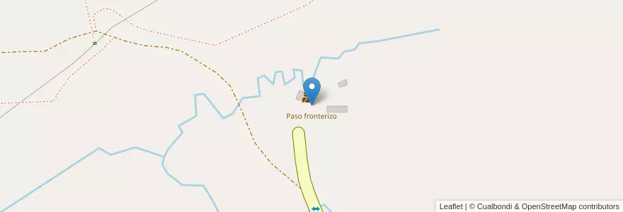 Mapa de ubicacion de Paso fronterizo en アルゼンチン, サンタクルス州, チリ, Río Chico.