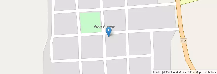 Mapa de ubicacion de Paso Grande en Аргентина, Сан-Луис, Libertador General San Martín, Comisión Municipal De Paso Grande.
