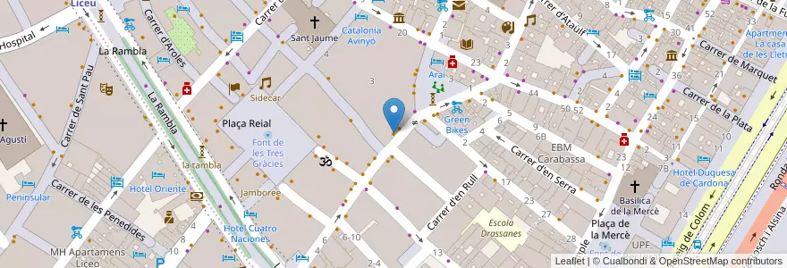 Mapa de ubicacion de Pasta bar en Испания, Каталония, Барселона, Барселонес, Барселона.
