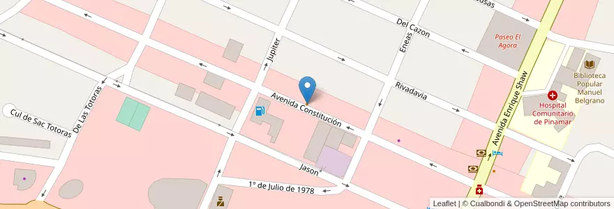 Mapa de ubicacion de Pastas caceras La Bianca en Argentinië, Buenos Aires, Partido De Pinamar.