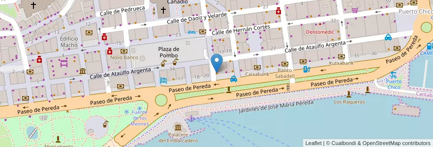 Mapa de ubicacion de Pastelería Gómez en Испания, Кантабрия, Кантабрия, Santander, Santander.