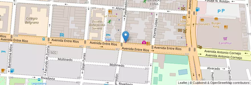 Mapa de ubicacion de PASTELERIA ROMA en آرژانتین, Salta, Capital, Municipio De Salta, Salta.