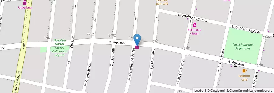 Mapa de ubicacion de Pastore en アルゼンチン, チリ, メンドーサ州, Departamento Capital, Ciudad De Mendoza.