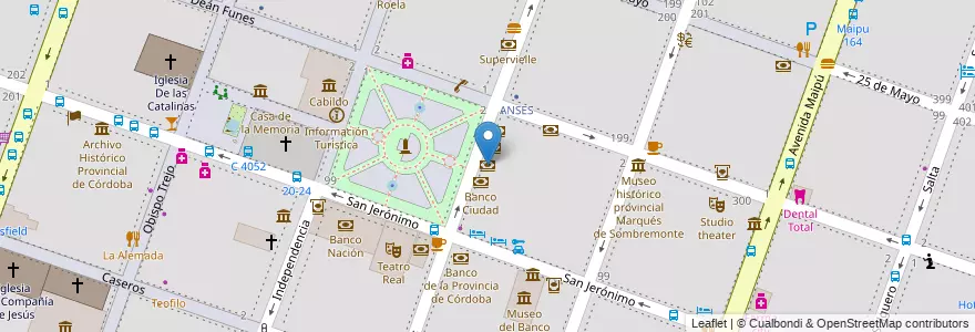 Mapa de ubicacion de Patagonia en Argentinië, Córdoba, Departamento Capital, Pedanía Capital, Córdoba, Municipio De Córdoba.