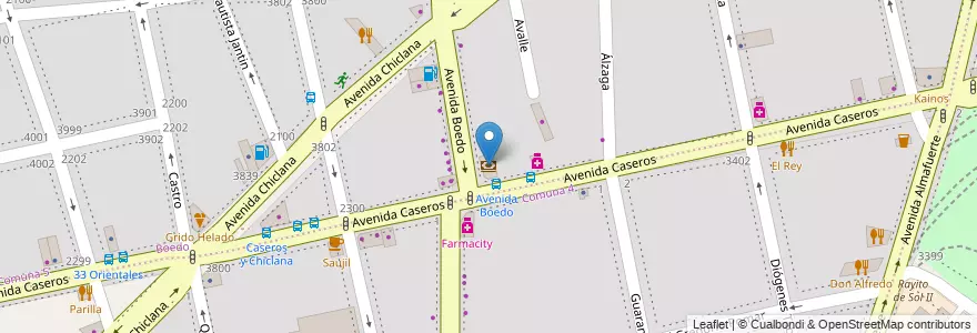Mapa de ubicacion de Patagonia, Boedo en Arjantin, Ciudad Autónoma De Buenos Aires, Comuna 5, Comuna 4, Buenos Aires.