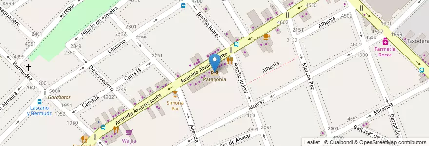 Mapa de ubicacion de Patagonia, Monte Castro en Argentina, Ciudad Autónoma De Buenos Aires, Buenos Aires, Comuna 10.