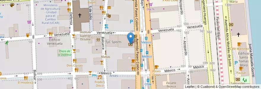 Mapa de ubicacion de Patagonia, Montserrat en 阿根廷, Ciudad Autónoma De Buenos Aires, Comuna 1, 布宜诺斯艾利斯.