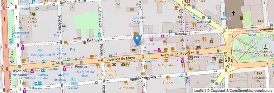 Mapa de ubicacion de Patagonia, Montserrat en آرژانتین, Ciudad Autónoma De Buenos Aires, Comuna 1, Buenos Aires.