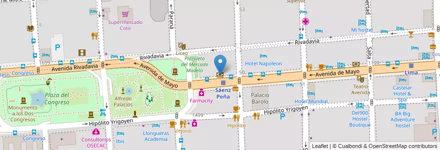 Mapa de ubicacion de Patagonia, Montserrat en Argentinië, Ciudad Autónoma De Buenos Aires, Comuna 1, Buenos Aires.