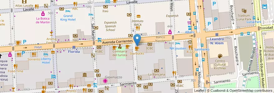 Mapa de ubicacion de Patagonia, San Nicolas en アルゼンチン, Ciudad Autónoma De Buenos Aires, Comuna 1, ブエノスアイレス.