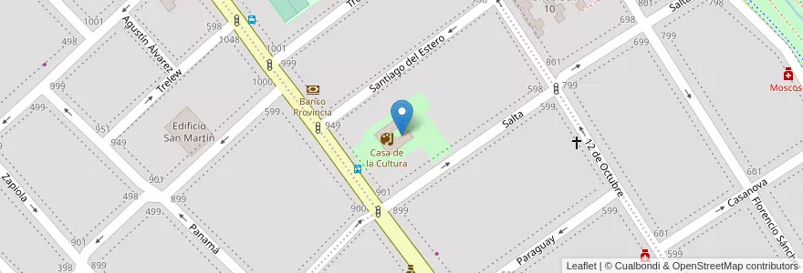 Mapa de ubicacion de Pateo Casa de Cultura en Arjantin, Buenos Aires, Partido De Bahía Blanca, Bahía Blanca.
