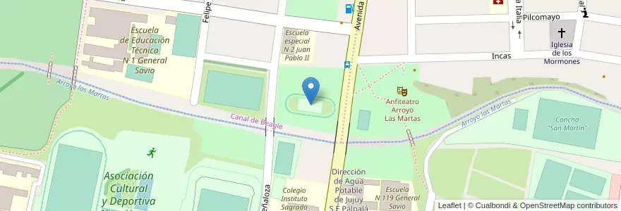 Mapa de ubicacion de Patinódromo Municipal en Argentine, Jujuy, Departamento Palpalá, Municipio De Palpalá.