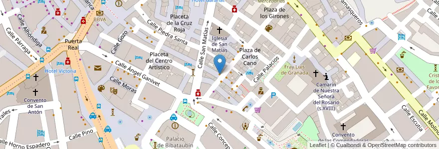 Mapa de ubicacion de Patio Braserito en إسبانيا, أندلوسيا, غرناطة, Comarca De La Vega De Granada, Granada.