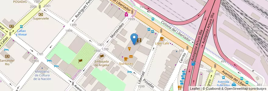 Mapa de ubicacion de Patio Bullrich, Retiro en アルゼンチン, Ciudad Autónoma De Buenos Aires, Comuna 1, ブエノスアイレス.