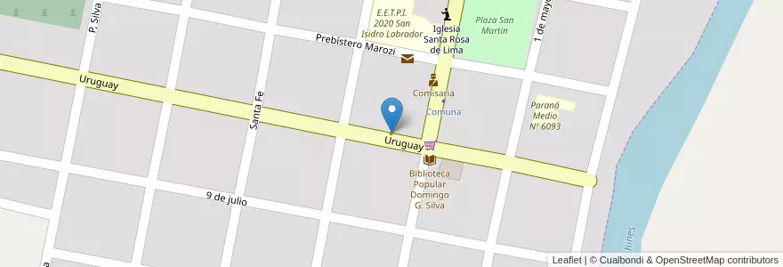 Mapa de ubicacion de Patio Calchines en Arjantin, Santa Fe, Departamento Garay, Municipio De Santa Rosa De Calchines, Santa Rosa.