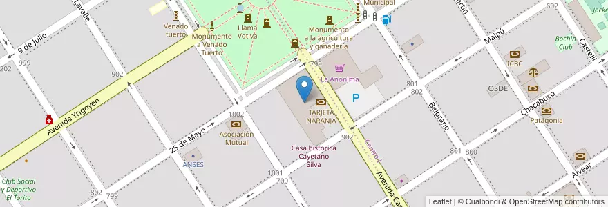 Mapa de ubicacion de Patio Casey Shopping Center en Argentine, Santa Fe, Departamento General López, Municipio De Venado Tuerto.
