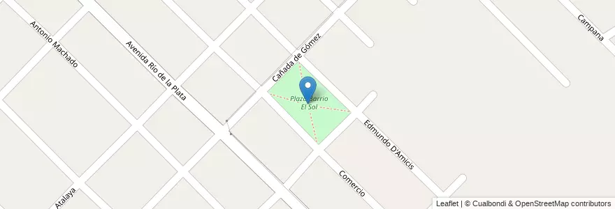 Mapa de ubicacion de Patio central en Arjantin, Buenos Aires, Partido De La Matanza, Virrey Del Pino.