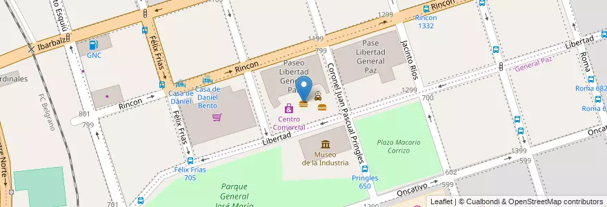 Mapa de ubicacion de Patio de Comidas en 阿根廷, Córdoba, Departamento Capital, Pedanía Capital, Córdoba, Municipio De Córdoba.