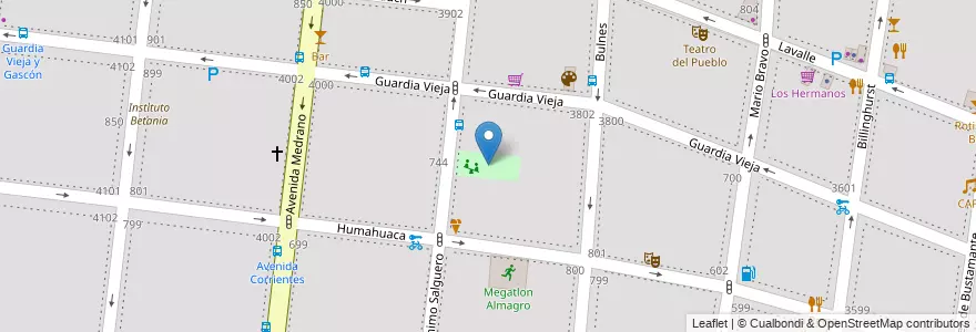 Mapa de ubicacion de Patio Salguero, Almagro en Argentina, Ciudad Autónoma De Buenos Aires, Comuna 5, Buenos Aires.