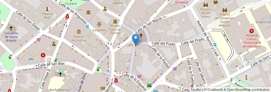 Mapa de ubicacion de Patio Triana en スペイン, カスティーリャ・イ・レオン州, Valladolid, Valladolid.