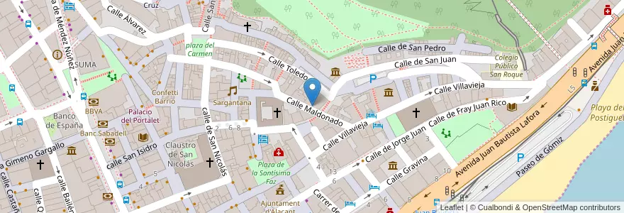 Mapa de ubicacion de Patronato Municipal de Cultura en Испания, Валенсия, Аликанте, Алаканти, Аликанте.