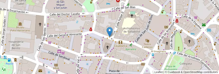 Mapa de ubicacion de Patton Pub en İspanya, Castilla Y León, Valladolid, Valladolid.
