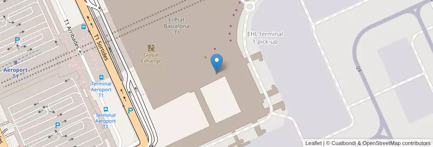 Mapa de ubicacion de Pau Casals Lounge en Sepanyol, Catalunya, Barcelona, Baix Llobregat, El Prat De Llobregat.