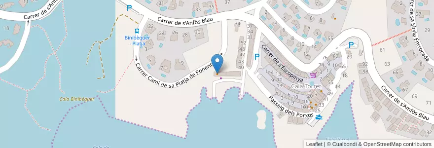 Mapa de ubicacion de Paupa en 西班牙, 巴利阿里群岛, España (Mar Territorial), Menorca, 巴利阿里群岛.