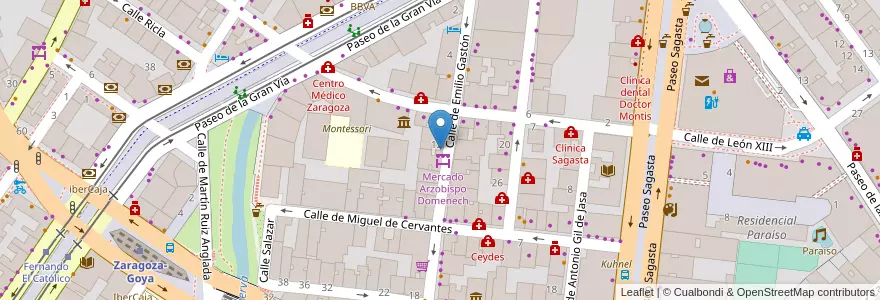 Mapa de ubicacion de Pavarotti en スペイン, アラゴン州, サラゴサ, Zaragoza, サラゴサ.