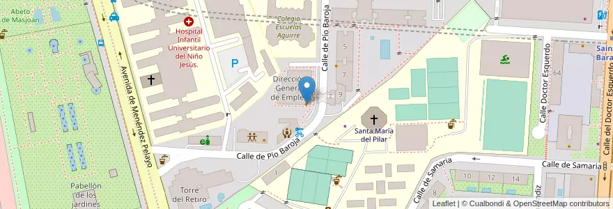 Mapa de ubicacion de Pazo Coruña en إسبانيا, منطقة مدريد, منطقة مدريد, Área Metropolitana De Madrid Y Corredor Del Henares, مدريد.
