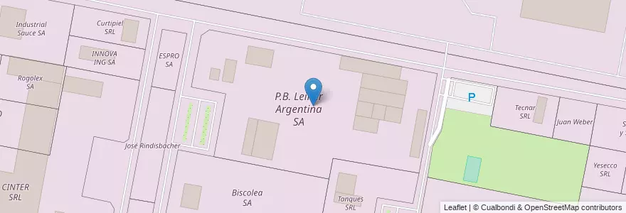 Mapa de ubicacion de P.B. Leiner Argentina SA en Аргентина, Санта-Фе, Departamento La Capital, Municipio De Sauce Viejo.
