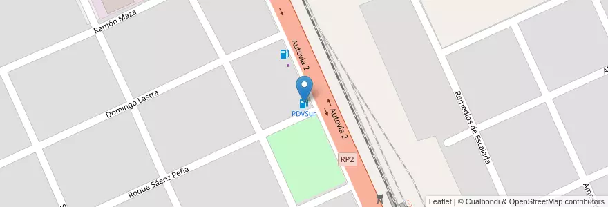 Mapa de ubicacion de PDVSur en Arjantin, Buenos Aires, Partido De Lezama.